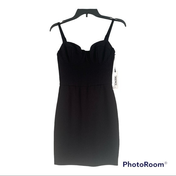 L'Agence Michelle Black Stretch - jersey bustier dress size 2 - Picture 2 of 7